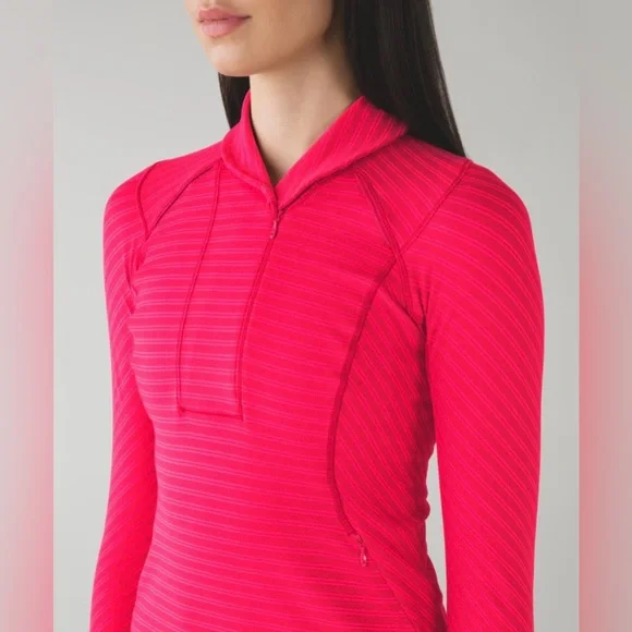 Lululemon | Think Fast Pullover | Double Trouble Stripe Boom | Women’s Size 4 - Picture 9 of 11